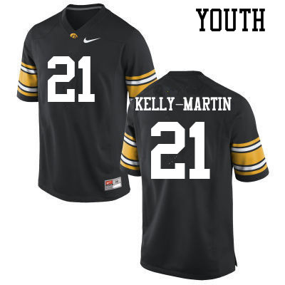 Youth #21 Ivory Kelly-Martin Iowa Hawkeyes College Football Jerseys Sale-Black - Click Image to Close